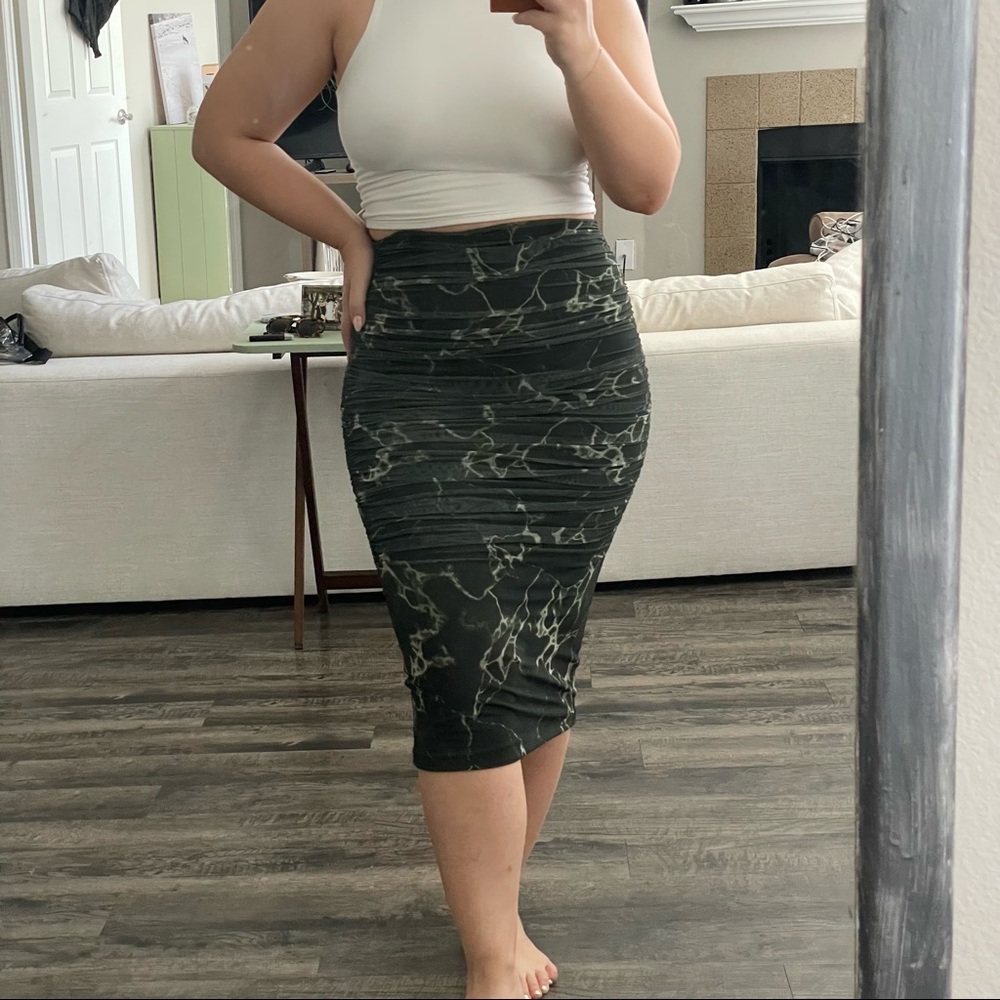 Rouched midi skirt from Zara size XS